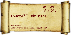 Thurzó Dániel névjegykártya