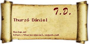 Thurzó Dániel névjegykártya